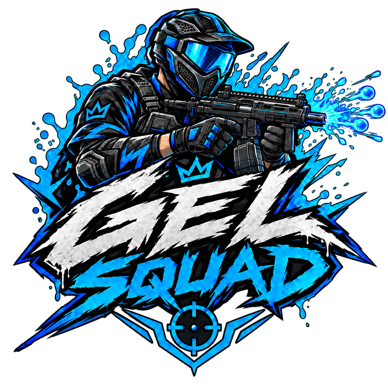 Gel Squad player with a gel blaster
